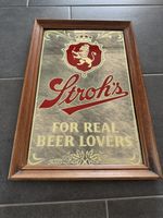 Stroh's Beer Spiegel - Vintage Bar Spiegel, Top!