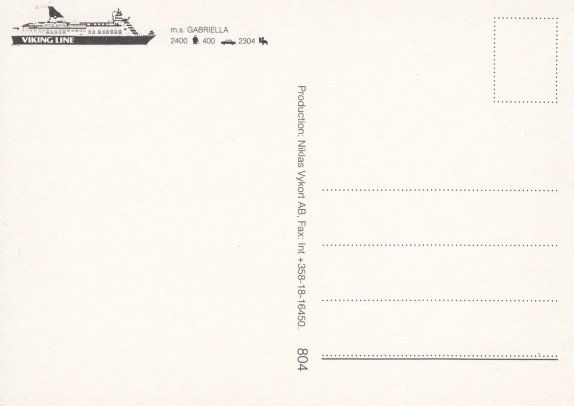Cartes postales: Gabriella, Viking Line – D'occasion à Zuerich par OceanLinerPostcards 1