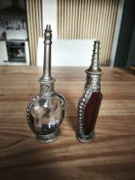 2 leere Rosenwasser Parfumflaschen, marokkanisch