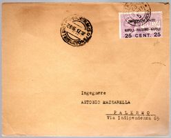 1917 IMPORTANTE ESPRESSO NAPOLI SICILIA NACH PALERMO - GI71