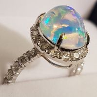 Feenring mit Opal aus Platinum Fabrikneu