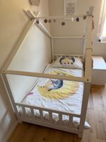 Kinderbett Hausbett weiss / 90x200 cm guter Zustand