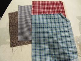 lot 6 piece Stoff coton 23 x 46  restes cm