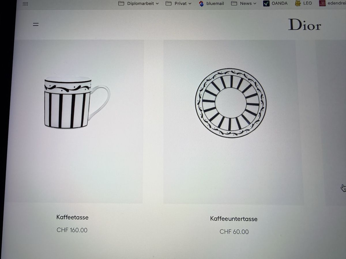 Dior Tazze: DIOR Espressotassen – Usato da Zürich venduto da nazar__ 7