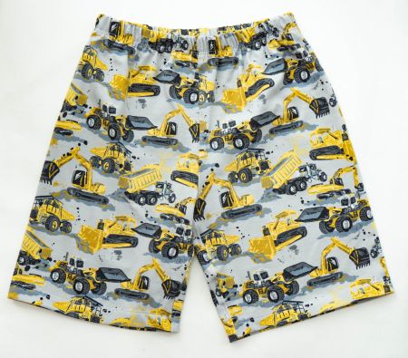 Kurze Hose/Shorts mit Baustelle/Baufahrzeug - Gr.110/116 NEU