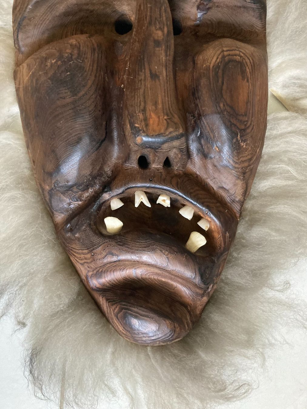 Masken: Grosse   Holzmaske   Tschäggättä    Maske – Gebraucht aus Subingen von ArtBead 4