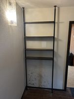Metall Teleskop Regal 60er Jahre Vintage , 4 Holzbrettern