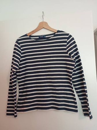 Blau-weiss gestreifter Pulli von Saint James