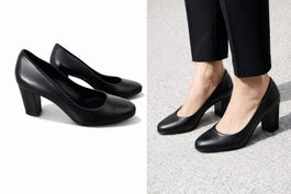 NAVYBOOT Pumps schwarz Leder  Gr. 39  bequem & klassisch