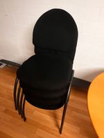 Stapelstühle 4er Set schwarz, ideal für Büro/Wartezimmer