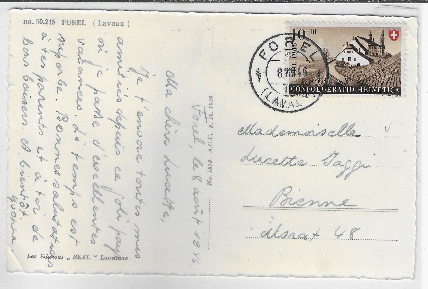 Cartoline postali: Forel (Lavaux) – Usato da Ettingen venduto da Kartenplanet 1
