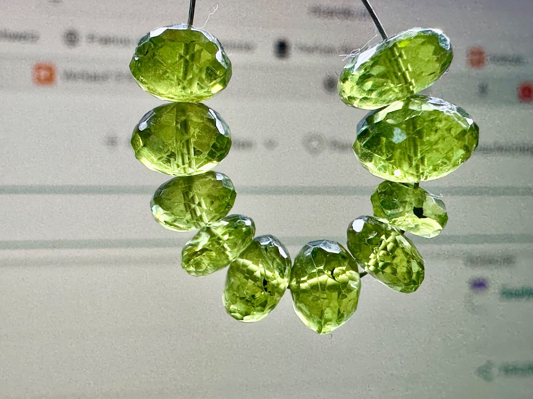 Pietre preziose: Restposten Peridot – facettierte Edelstein-Perlen – Nuovo (secondo la descrizione) da Langenthal venduto da Seelenfreunde 3