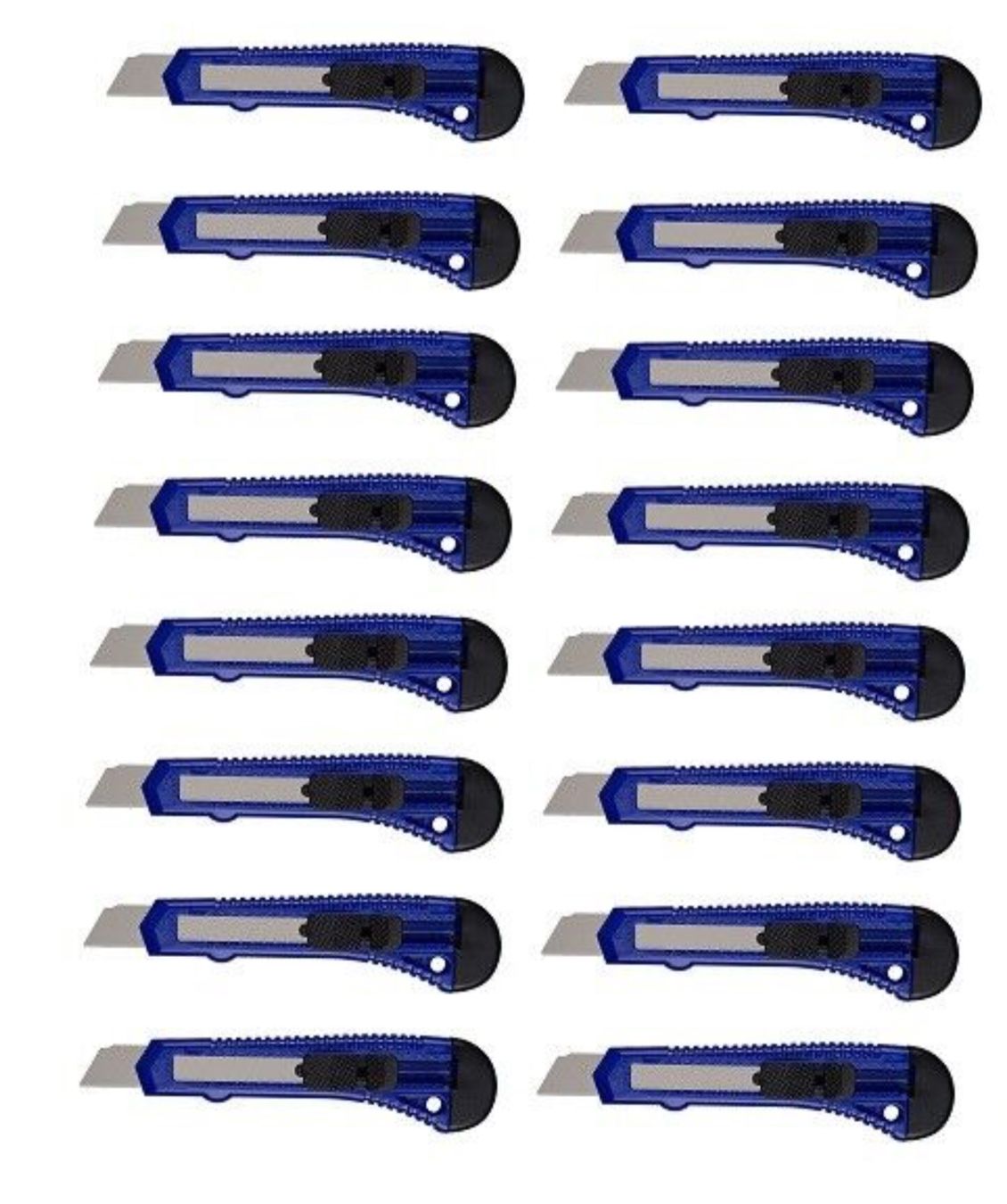 Altre raccolte & rarità: 16 St. Cuttermesser Teppichmesser Paketmesser Kartonmesser – Nuovo e nell'imballaggio originale da Bülach venduto da RockBottomOffTheRamp