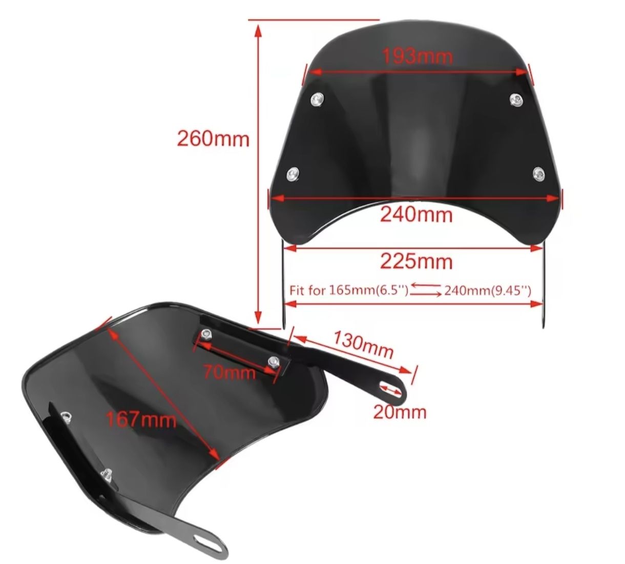 Alle Motorradersatzteile: Deflecteur / Bulle Moto – Neu und originalverpackt aus Prilly von Kenzoo 3