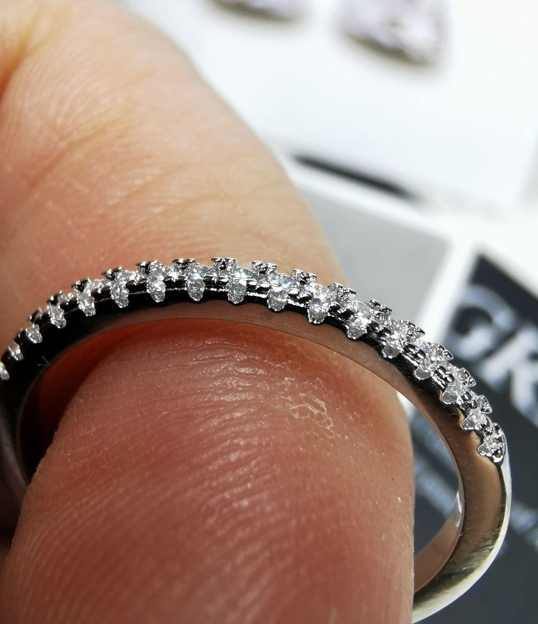 Anelli: Bague argent avec diamants de moissanite certifiés GRA – Nuovo e nell'imballaggio originale da Reconvilier venduto da Tsma67 8
