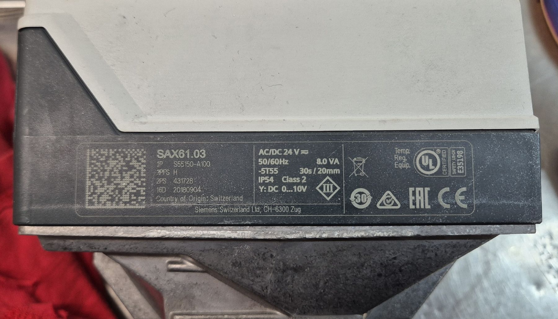 Siemens Radiatori: Siemens SAX61.03 servomoteur de régulation – Usato da Ursy venduto da etisaf 3