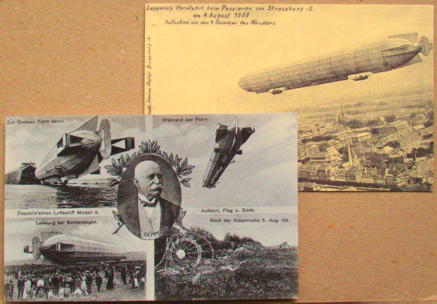 Cartoline postali: 2 AK ZEPPELIN Strassburg + 5er-Bild – Nuovo (secondo la descrizione) da Lohn-Ammannsegg venduto da rrrikko