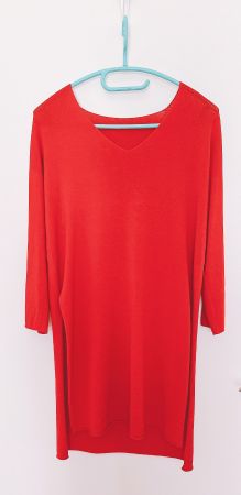 Neu! Kleid Bluse Pullover Pulli mit Schlitz stylisch modern