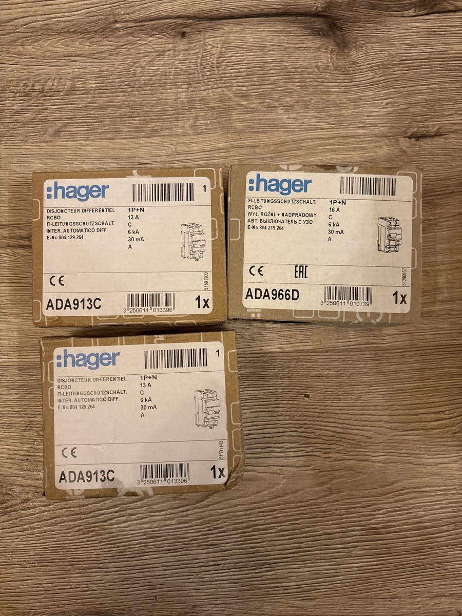 Hager Schalter: FILS 2x C13 und 1x C16A – Neu und originalverpackt aus Zürich von papaplatte
