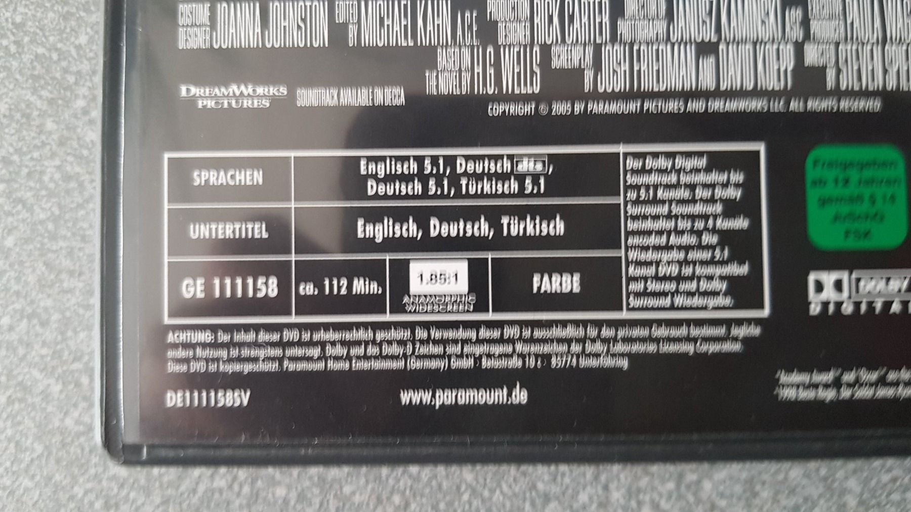 Alle DVDs: DVD Krieg der Welten / Tom Cruise – Gebraucht aus Oetwil am See von fineli2 1