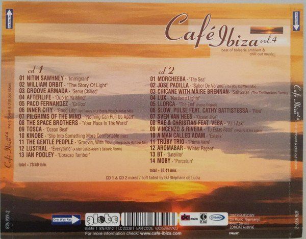 CD: set 2CD's- Chicane, Jose Padilla, Morcheeba, Moby, Afterlife – Usato da Unterbäch VS venduto da cond 1