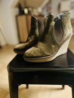 Wildleder Keilstiefeletten Gr. 38