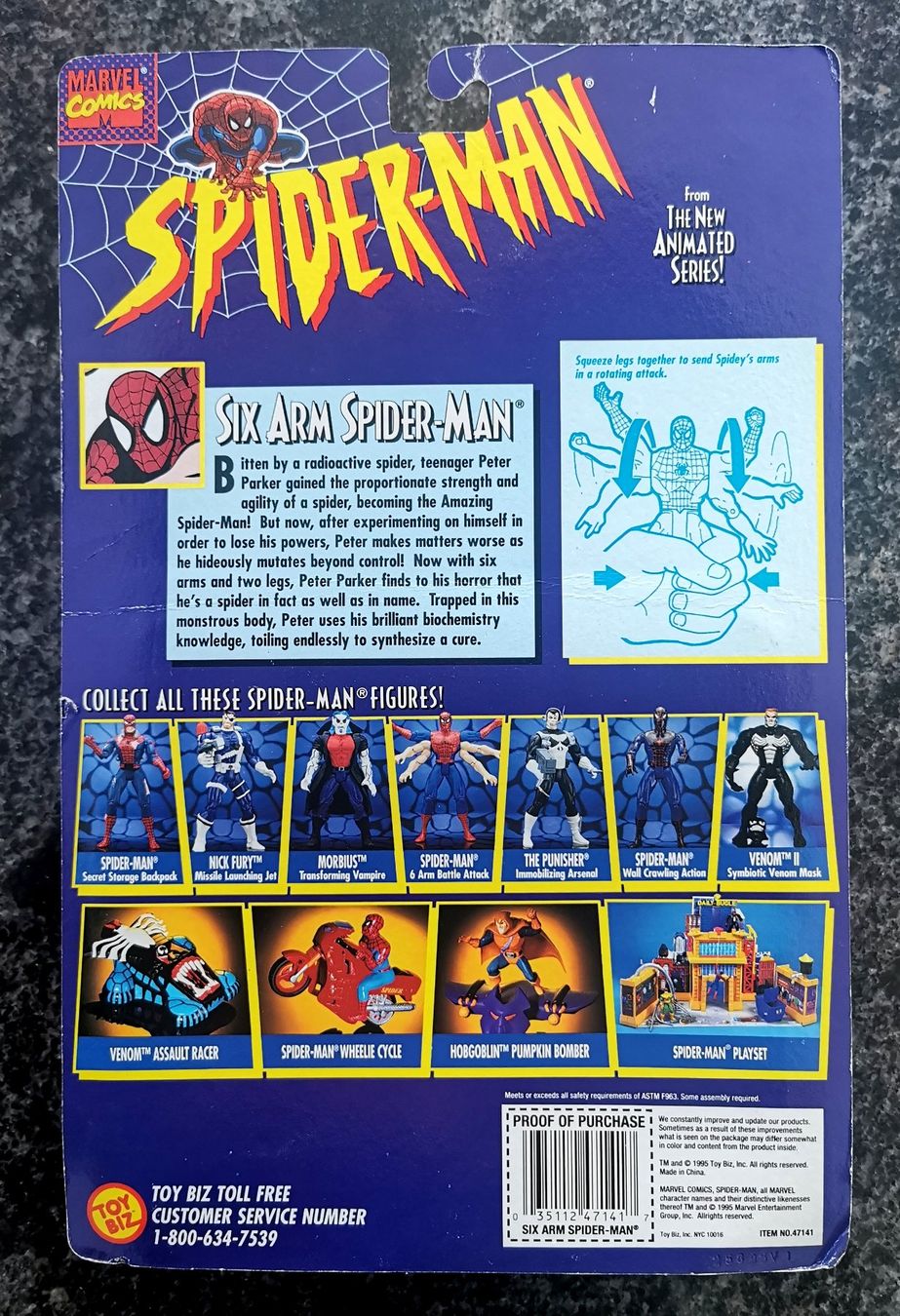 Marvel Statuette: Six Arm Spiderman 1995 Action Figur Marvel Comics Vintage – Nuovo e nell'imballaggio originale da Rorschach venduto da Actionvintage789 1