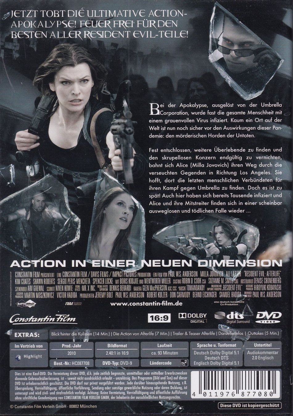 Tutti i DVDs: DVD ab Fr. 1.--, Resident Evil - Afterlife – Usato da Lausen venduto da Mondeo10628 1