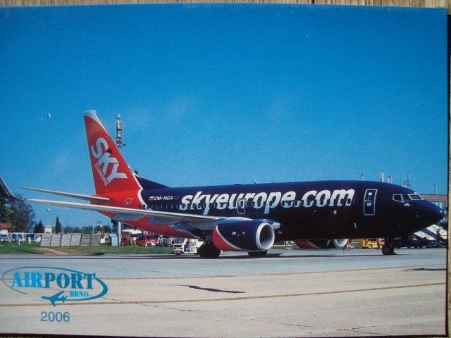 Cartoline postali: Sky Europe B737-700 OM-NGA – Nuovo e nell'imballaggio originale da Thun venduto da Abigboss