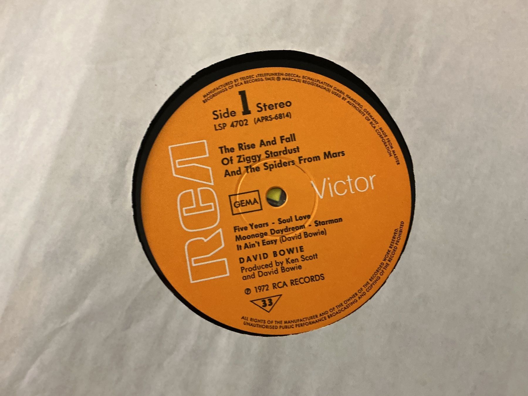 Schallplatten: David Bowie LP Ziggy Stardust – Gebraucht aus Winterthur von Tumko-Vinyl 2