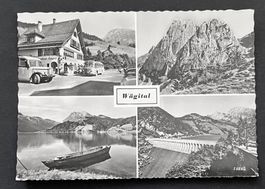 Wägital/ Gasthaus Stausee, Innerthal, Postautos, ca 1960