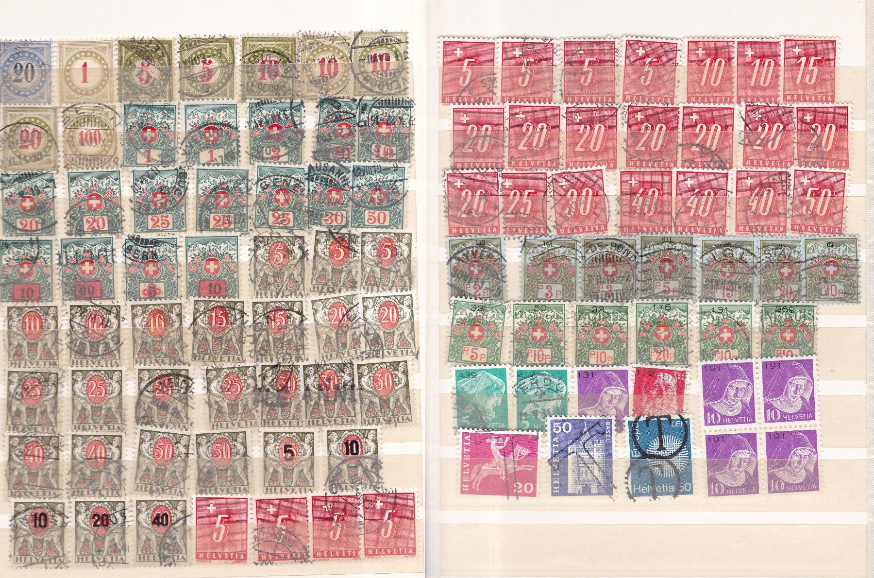 Alle Briefmarken: CH Briefmarkenalbum, bunt gemischt – Gebraucht aus Münchwilen AG von Nesar 1