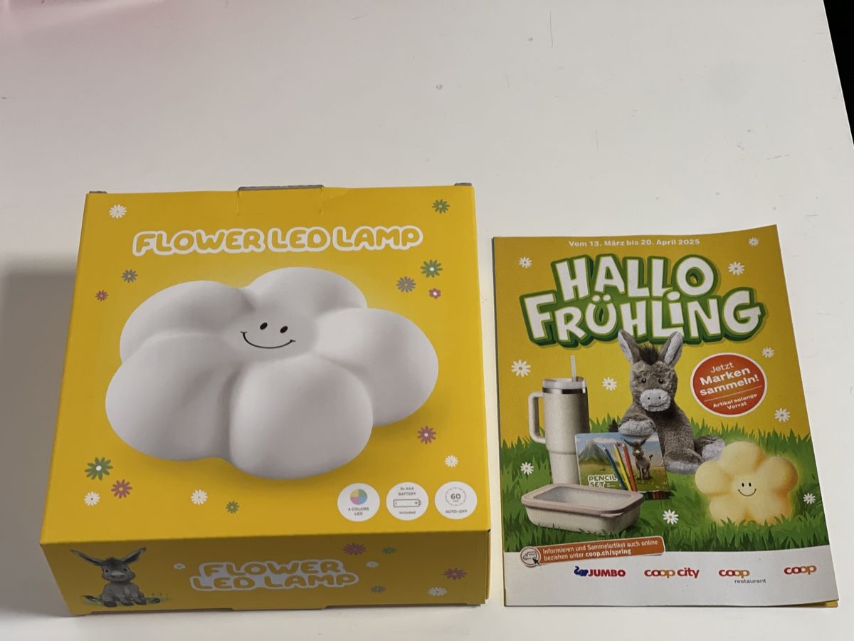 Coop Raccolte di bollini & punti: LED-BLUMENLAMPE Coop HALLO FRÜHLING – Nuovo e nell'imballaggio originale da Gelterkinden venduto da cobra0110