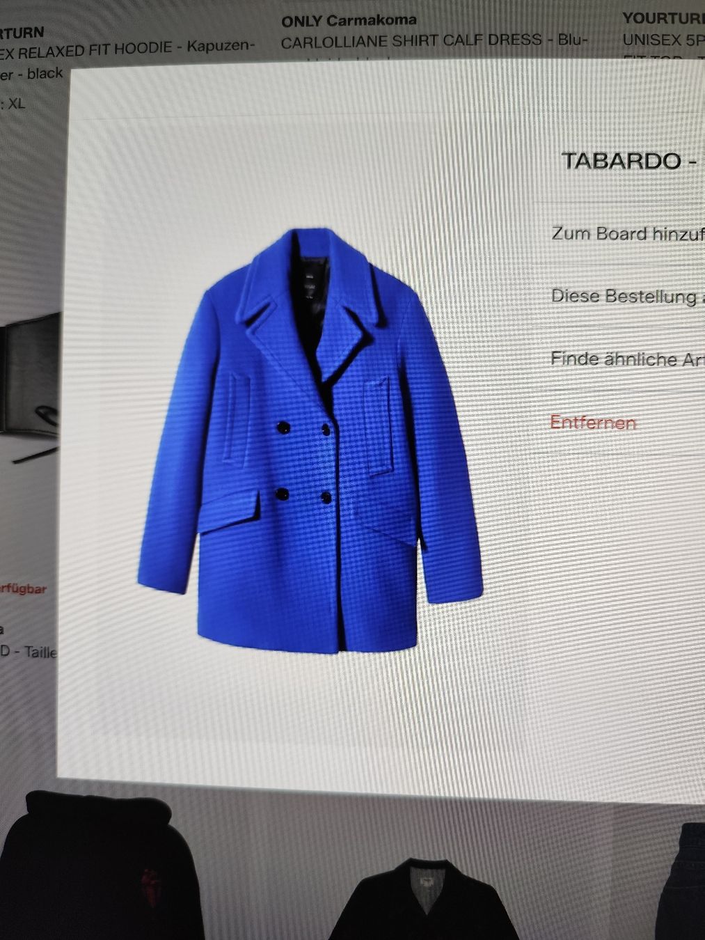 Mango Cappotti: Mango TABARDO Kurzmantel - dark blue – Usato da Rafz venduto da ell_xks7 9