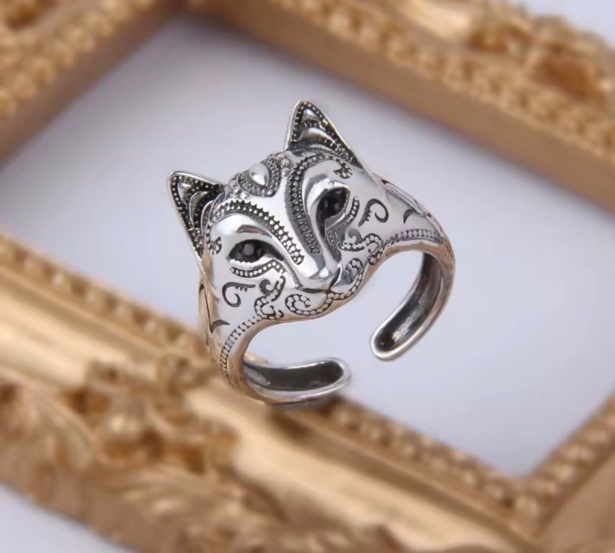 Anelli: Katzendesign Ring, neu, verstellbar – Nuovo (secondo la descrizione) da Gams venduto da Mariawicca 4