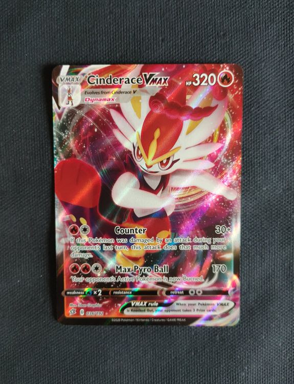 Pokemon Card Cinderace Rebel Clash Ultra Rare English EN (Gebraucht) in ...
