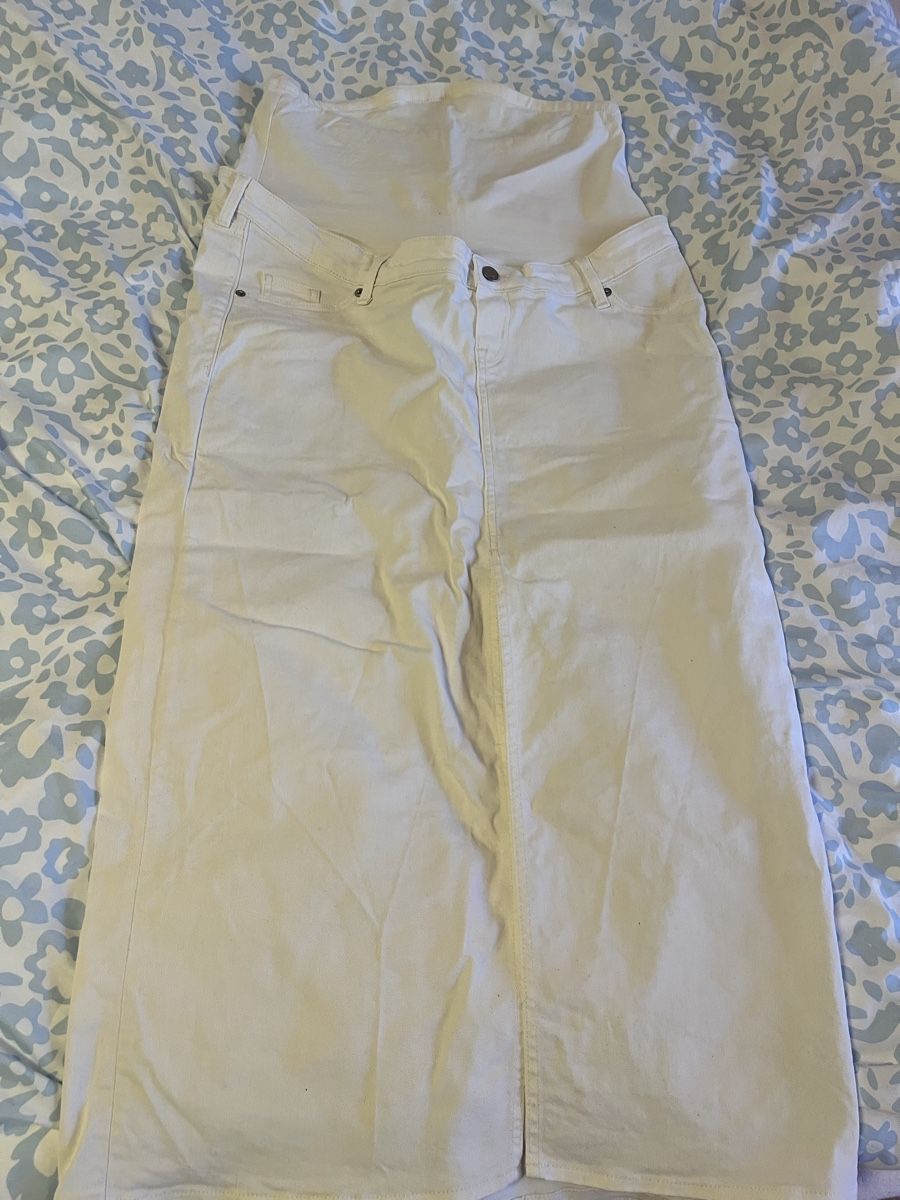 H&M Gonne: Weisser Jeansrock - Schwangerschaftsmode – Nuovo (secondo la descrizione) da Chur venduto da billebong