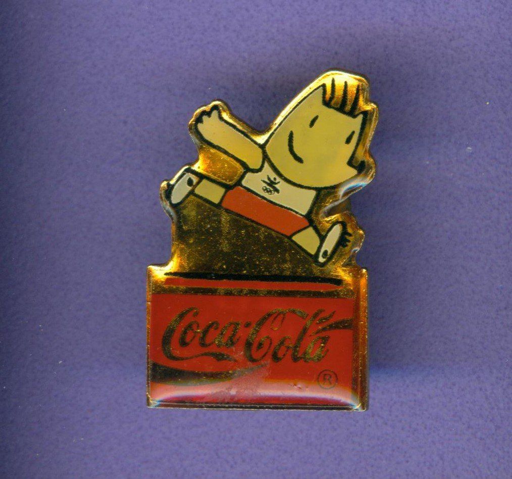 Coca-Cola Placchette & Badge: Coca Cola  Barcelona '92  Maskottchen – Usato da Winterthur venduto da Sammleroase