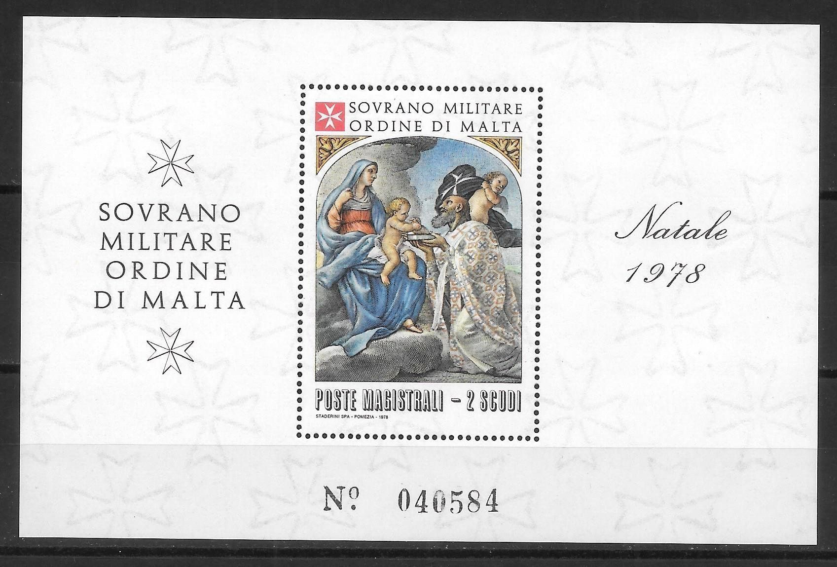 Tutti i francobolli: Sovrano Militare Ordine di Malta Block 12 ** 4.12.1978 – Nuovo (secondo la descrizione) da Olten venduto da clotaldi