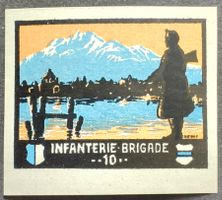 Inf Brigade 10, gelb-orange, 1.WK, Wi 4.Div 9-2