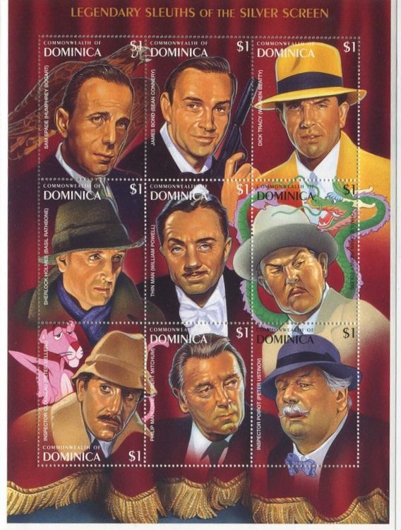 Block Sean Connery, Humphrey Bogart, Warren Beatty. Dominica (Neu und