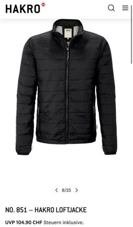 Hakro Loftjacke Schwarz, neu, Grösse XL