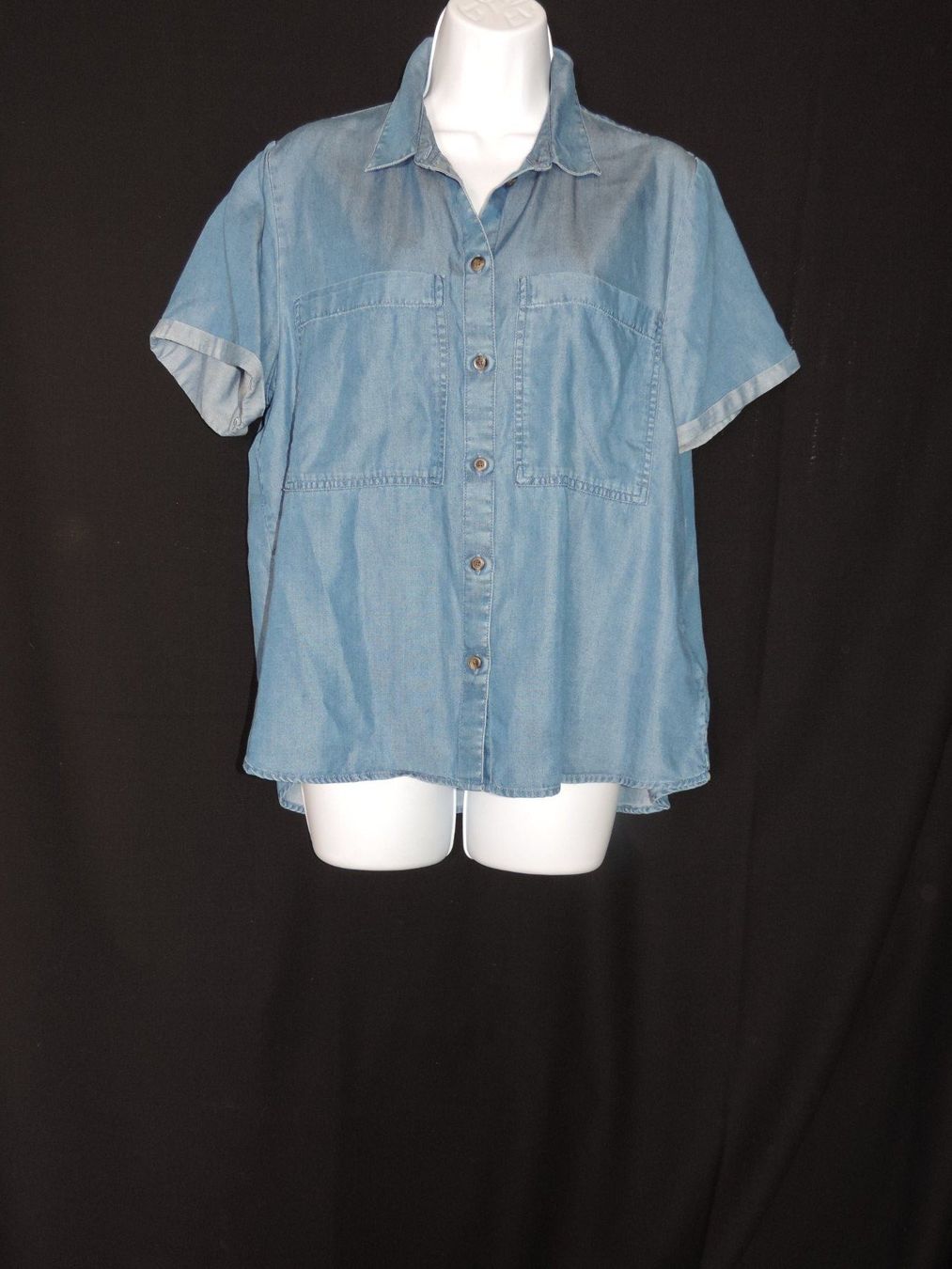 Blusen: blouse manche courte jeans bleu foncé – Gebraucht aus Genève von Axelle333 1