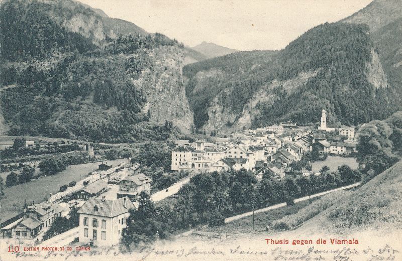 Ansichtskarten: Thusis - Viamala + 1907 – Gebraucht aus Emmenbrücke von teestube