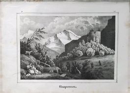 Unspunnen Lithographie von Weibel Comtesse 1838