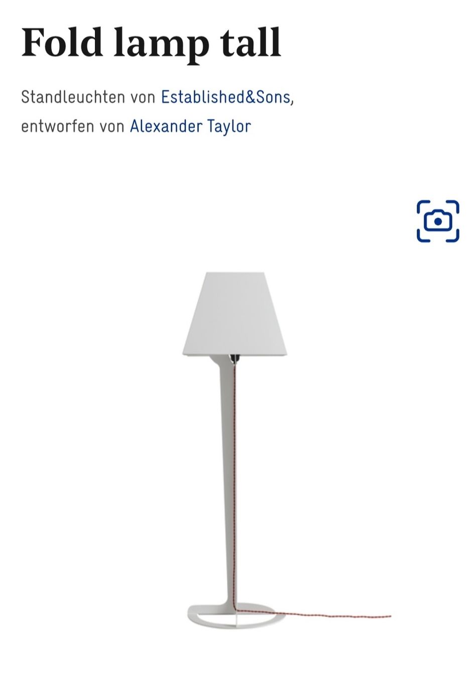 Lampade: Established & Sons Stehleuchte, Designklassiker. Neu. – Nuovo (secondo la descrizione) da Zürich venduto da Mohndprinzessin 5