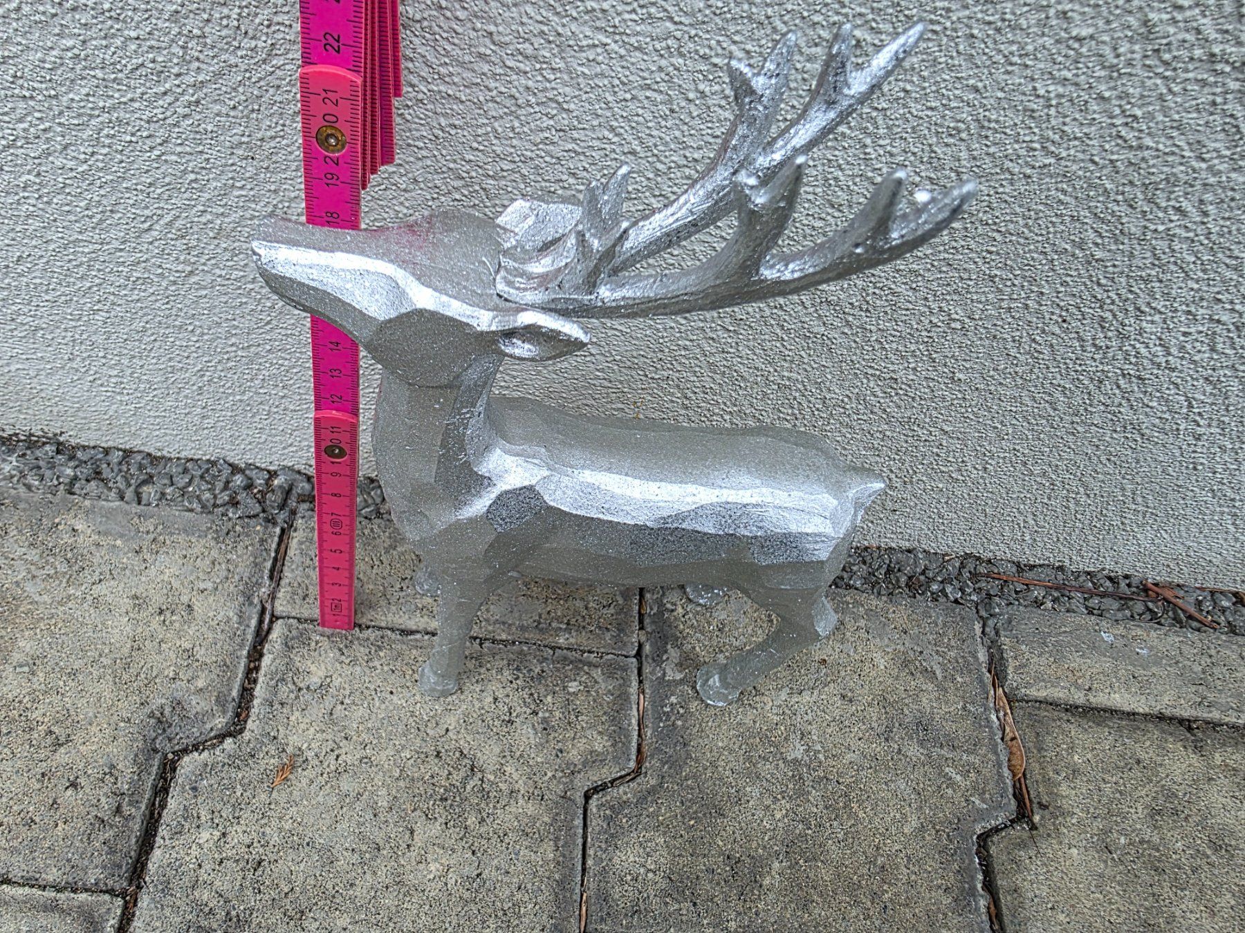 Tutte le decorazioni: Silberner Deko Hirsch, klein 25cm,  Neu – Nuovo e nell'imballaggio originale da Thalheim venduto da silvara01 1