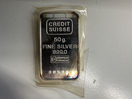 50g Silberbarren Credit Suisse