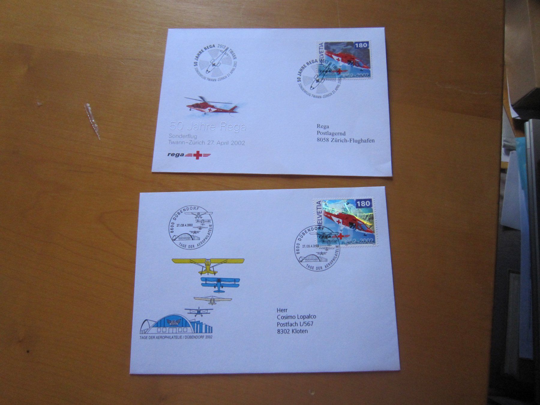Alle Briefmarken: S2 Schöne Briefe 50 Jahre REGA 2002 – Gebraucht aus Giubiasco von sal_9j6w