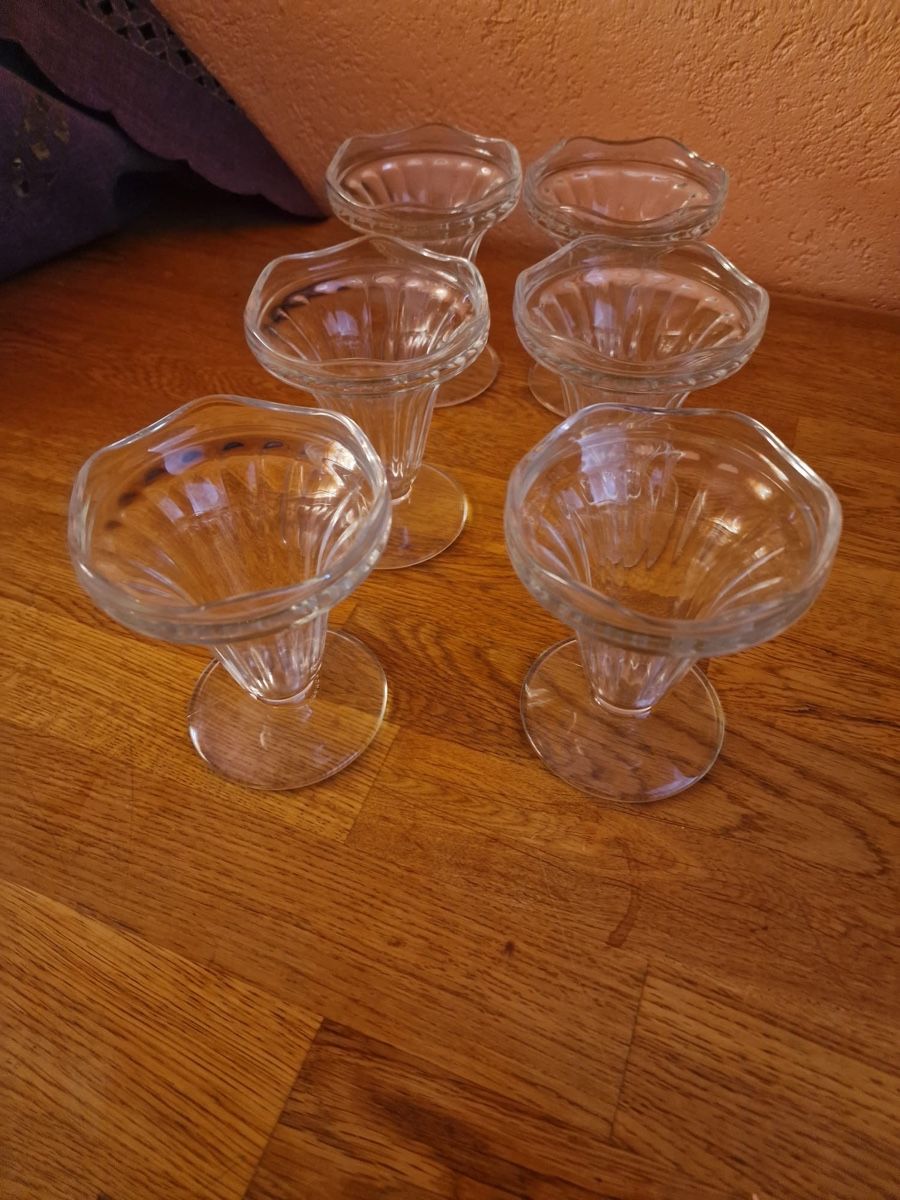 Bicchieri: 6 Eisbecher aus Glas – Usato da Grenchen venduto da stefi_99